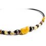 Baltic Amber Pendant Necklace - Raw Amber Charm Collar Black Cord Necklace with Clasp - Handmade Genuine Baltic Amber Jewelry - Baltic Amber Gift