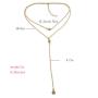 Ajacry Boho Layered Rhinestone Pendant Choker Nceklace Gold Necklaces Chain Choker Accessories Jewelry for Women and Girls