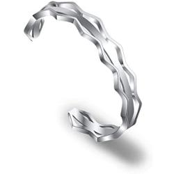 Zuo Bao Grooved Hair Tie Bracelet Stainless Steel Hollow Groove Cuff Bracelets Rubber Band Holder Bangle for Women