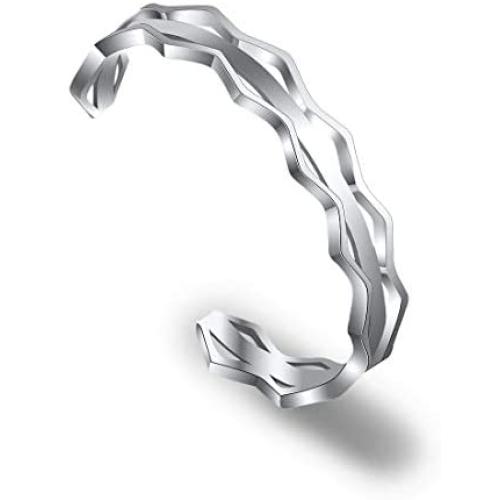 Zuo Bao Grooved Hair Tie Bracelet Stainless Steel Hollow Groove Cuff Bracelets Rubber Band Holder Bangle for Women