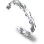 Zuo Bao Grooved Hair Tie Bracelet Stainless Steel Hollow Groove Cuff Bracelets Rubber Band Holder Bangle for Women