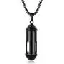 CHISMORL Clear Glass Cremation Pendant Necklace for Ashes Stainless Steel Memorial Cremains Urn Keepsake Jewelry
