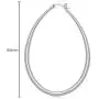 Highstreet Sterling Silver plated oval large hoop earrings for women | easy to wear and Hypoallergenic| silver or gold plated you choose | click top