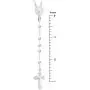 Ritastephens Italian Sterling Silver 3mm Rosary Bead Virgin Mary Cross Necklace, 20'' Ritastephens Italian Sterling Silver 3mm Rosary Bead Virgin Mary Cross Necklace, 20''