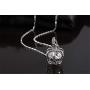 TIDOO Jewelry Womens Queen Crown Pendant Necklace 3 Lays Rose Gold/Platinum Plated with Austrain Crystals