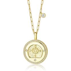 AGVANA 14K Yellow Gold Plated 925 Sterling Silver Coin Cross Compass Bee Heart Pendant Necklace Dainty Jewelry Gifts for Women Her Girls Girlfriend Wife Friend Sister with Gift Box, 16+2 Inch Extender