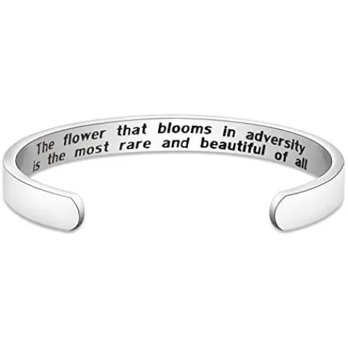 Mulan Quote Cuff Bracelet The Flower That Blooms In Adversity Is The Most Rare And Beautiful Of All Princess Bracelet Jewelry Mulan Quote Cuff Bracelet The Flower That Blooms In Adversity Is The Most Rare And Beautiful Of All Princess Bracelet Jewelry