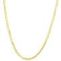 Nuragold 10k Yellow Gold 3mm Solid Cuban Curb Link Chain Pendant Necklace, Mens Womens Lobster Lock 16'' 18'' 20'' 22'' 24'' 26'' 28'' 30''