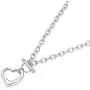 ELYA Stainless Steel Cable Chain Open Heart Toggle Necklace - 18 Inches ELYA Stainless Steel Cable Chain Open Heart Toggle Necklace - 18 Inches