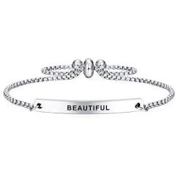 SOUSYOKYO Dainty Cuff Bracelet - Beautiful - Bridal Shower Gift for Bride from Bridesmaid Groom Soulmate