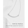 missaqua Curved Bar Necklaces for Women Embellished with Crystals from Swarovski Round Cut Birthstone Delicate Pendant Necklace Birthday Jewelry Gifts