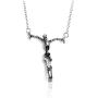 Tattooshe Skeleton Skull Necklace Gothic Pendant Men Women Biker Jewelry Human Silver Zombie Charm