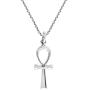 AeraVida Eternity Egyptian ANKH Cross .925 Sterling Silver Pendant Necklace