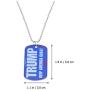 Amosfun 2020 Trump Necklace USA President Pendant Necklace Tag Necklace Accessory Jewelry Gift for Presidential Election Republicans Conservatives Veterans (Style 1)