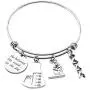 ENSIANTH Biology Chemistry Bracelet Gift for Science Graduation Microscope Charms Bangle