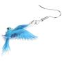 WEVENI Acrylic Macaws Parrot Earrings Blue Bird Dangle Drop Jewelry For Women Girls Nice Gift