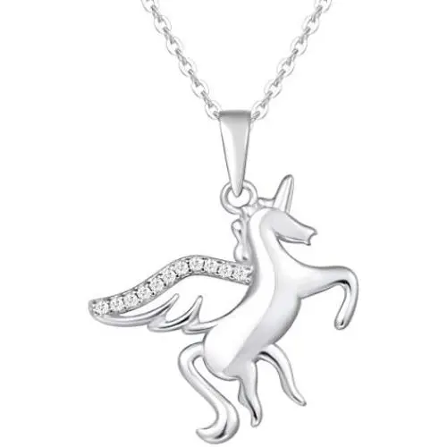 FANCIME Sterling Silver Flying Horse Unicorn Pendant Necklace CZ Cubic Zirconia Angel Wing Necklace Fine Dinty Animals Jewelry for Mom Women Teen Girls,16+ 2'' Extender FANCIME Sterling Silver Flying Horse Unicorn Pendant Necklace CZ Cubic Zirconia Angel Wing Necklace Fine Dinty Animals Jewelry for Mom Women Teen Girls,16+ 2'' Extender