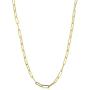 KoolJewelry 14k Yellow Gold 3.2 mm Polished Capsule Paperclip Chain Necklace (18, 20, 24, 30 or 36 inch)