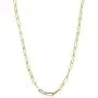 14k Yellow Gold Paperclip Chain Necklace, 3mm 14k Yellow Gold Paperclip Chain Necklace, 3mm