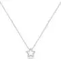 925 Sterling Silver Star White Topaz Gemstone Pendant Necklace For Women 18 Inch Chain