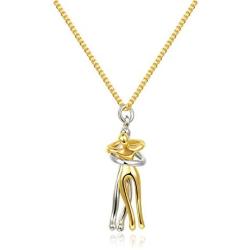 Affectionate Hug Necklace Couples Necklace for Him and Her Valentines Day Embrace Chain Necklace Fashion Unisex Couple Hugging Pendant Love Snuggle Hug Jewelry Gift for Women Men Lovers