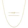 BEBEWO 14K Yellow Gold 1mm, 1.35mm Cable Chain Necklace for Women, Solid Gold Spring Clasp O Cable Chain Necklace 16inch-24inch
