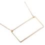 RIAH FASHION Dainty Geometric Simple Charm Necklace - Minimal Pendant Delicate Chain Triangle, Square, Octagon, Circle, Bar Valentines Mothers Day Gift Jewelry