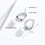 Freshwater Pearl Hoop Earrings 925 Silver Needle Platinum Plated Drop Dangle Earring Jewelry For Women Girls