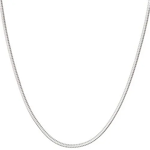 Italian Fashions 925 Sterling Silver Italian 1mm,1.2mm,1.4mm,1.6mm Snake Chain Crafted Necklace Strong - Lobster Claw Clasp With Extra Clasp Italian Fashions 925 Sterling Silver Italian 1mm,1.2mm,1.4mm,1.6mm Snake Chain Crafted Necklace Strong - Lobster Claw Clasp With Extra Clasp