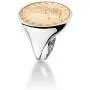 Miabella 925 Sterling Silver Genuine Italian 20-Lira Coin Ring for Women Made in Italy
