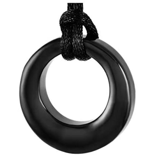 Circle of Life Eternity Cremation Jewelry Urn Necklace for Ashes Stainless Steel Keepsake Memorial Cremation Jewellery Unisex