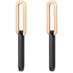 Hyperbole Stainless Steel Rose Gold Geometric Big Chain & Link Earrings Bohemia Style Creative Jewelry For Women