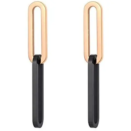 Hyperbole Stainless Steel Rose Gold Geometric Big Chain & Link Earrings Bohemia Style Creative Jewelry For Women Hyperbole Stainless Steel Rose Gold Geometric Big Chain & Link Earrings Bohemia Style Creative Jewelry For Women