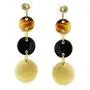 Boho Fashion Geometric Hand Made Natural Organic Buffalo Horn Dangle Round Disc Triple Coin Drop Earrings For Women Teen Boho Fashion Geometric Hand Made Natural Organic Buffalo Horn Dangle Round Disc Triple Coin Drop Earrings For Women Teen