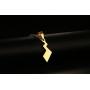 VNOX Stainless Steel Pokemon Pikachus Tail Pendant Necklace,Gold Plated,Free Chain 20''