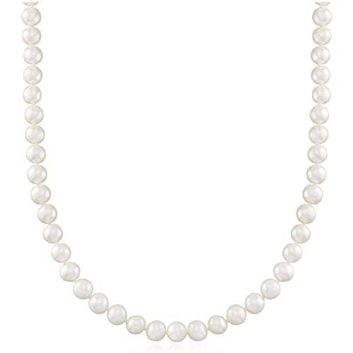 Ross-Simons 8-8.5mm Cultured Pearl Necklace With Sterling Silver Magnetic Clasp