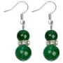 COLORFUL BLING Elegant Faux Pearl Imitation Crystal Necklace Earring and Bracelet Red Green Color Costume Jewelry Set for Women Girls COLORFUL BLING Elegant Faux Pearl Imitation Crystal Necklace Earring and Bracelet Red Green Color Costume Jewelry Set for Women Girls