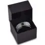 Lucky Charm Four Leaf Clover Ring - Tungsten Band 8mm - Men - Women - 18k Rose Gold Step Bevel Edge - Yellow - Grey - Blue - Black - Brushed - Polished - Wedding - Gift Dome Flat