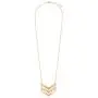RIAH FASHION Bohemian Geometric Pendant Long Necklace - Boho Metallic Charm Chevron, Tribal Triangle, Snake Print Wood Layering Chain RIAH FASHION Bohemian Geometric Pendant Long Necklace - Boho Metallic Charm Chevron, Tribal Triangle, Snake Print Wood Layering Chain