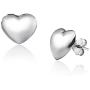 Big Apple Hoops - High Polished Sterling Silver Stylish Hollow Puffed Heart Shaped Stud Earrings Made from Solid 925 Sterling Silver in Rose Gold Polish Fashion Gift for Men, Teens, Women