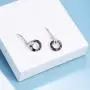AOBOCO Sterling Silver Crystal Leverback Earrings for Women Dainty Girls Dangle Ear Ring Jewelry Gift with Swarovski Element