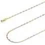 Wellingsale 14k Tri 3 Color Gold Polished Solid 1.5mm Stamp Mirror Star Diamond Cut Chain Necklace Wellingsale 14k Tri 3 Color Gold Polished Solid 1.5mm Stamp Mirror Star Diamond Cut Chain Necklace