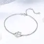 BAMOER 925 Sterling Silver Expandable Cat Ring Earrings Adjustable Chain Bracelet for Women