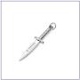 Fusamk Fashion Titanium Steel Dagger Tag Pendant Knife Necklace