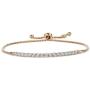 Tirafina Sterling Silver Diamond 1/10th CTTW Adjustable Bolo Bracelet, Easy-On Easy-Off, Wrist Size 6”, 7” and 8” Colors Silver, Rose Gold and Yellow Gold