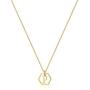 MONOZO Hexagon Initial Necklace for Women, 14k Gold Filled Letter Pendant Necklace Dainty Personalized Alphabet 26 Monogram Initial Necklace for Girls Jewelry Gifts
