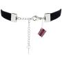 Cute Womens Necklace Choker Black Velvet Vintage Collar Necklace with Pink Opal Water-Drop for Girls Kids Teen