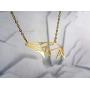 La Menagerie Whale Gold Origami Jewelry & Gold Geometric Necklace – 18 Karat Plated Gold Necklace & Whale Necklaces for Women – Whale Necklace for Girls & Origami Necklace
