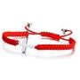 Mealguet Jewelry Handmade Red String Bracelet with Stainless Steel Cross Charm,Protection Amulet Lucky Red String Kabbalah Bracelet