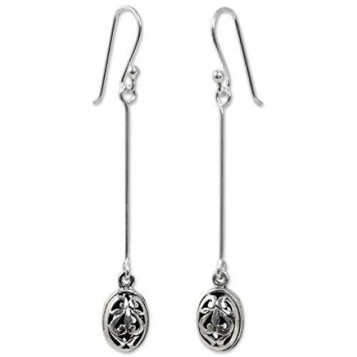 NOVICA .925 Sterling Silver Dangle Earrings Falling For You